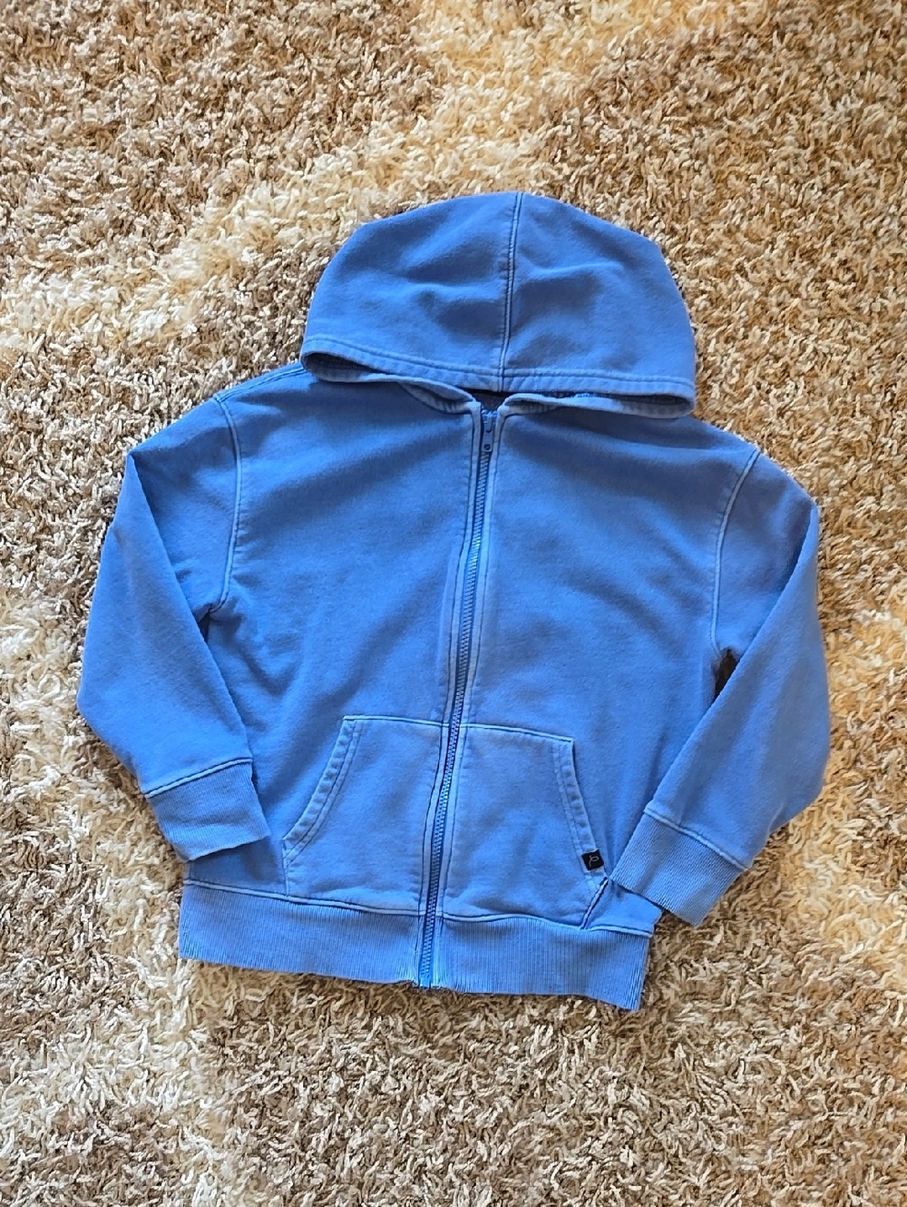 Art Class Mineral Washed Light Blue Zip-Up Hoodie Unisex